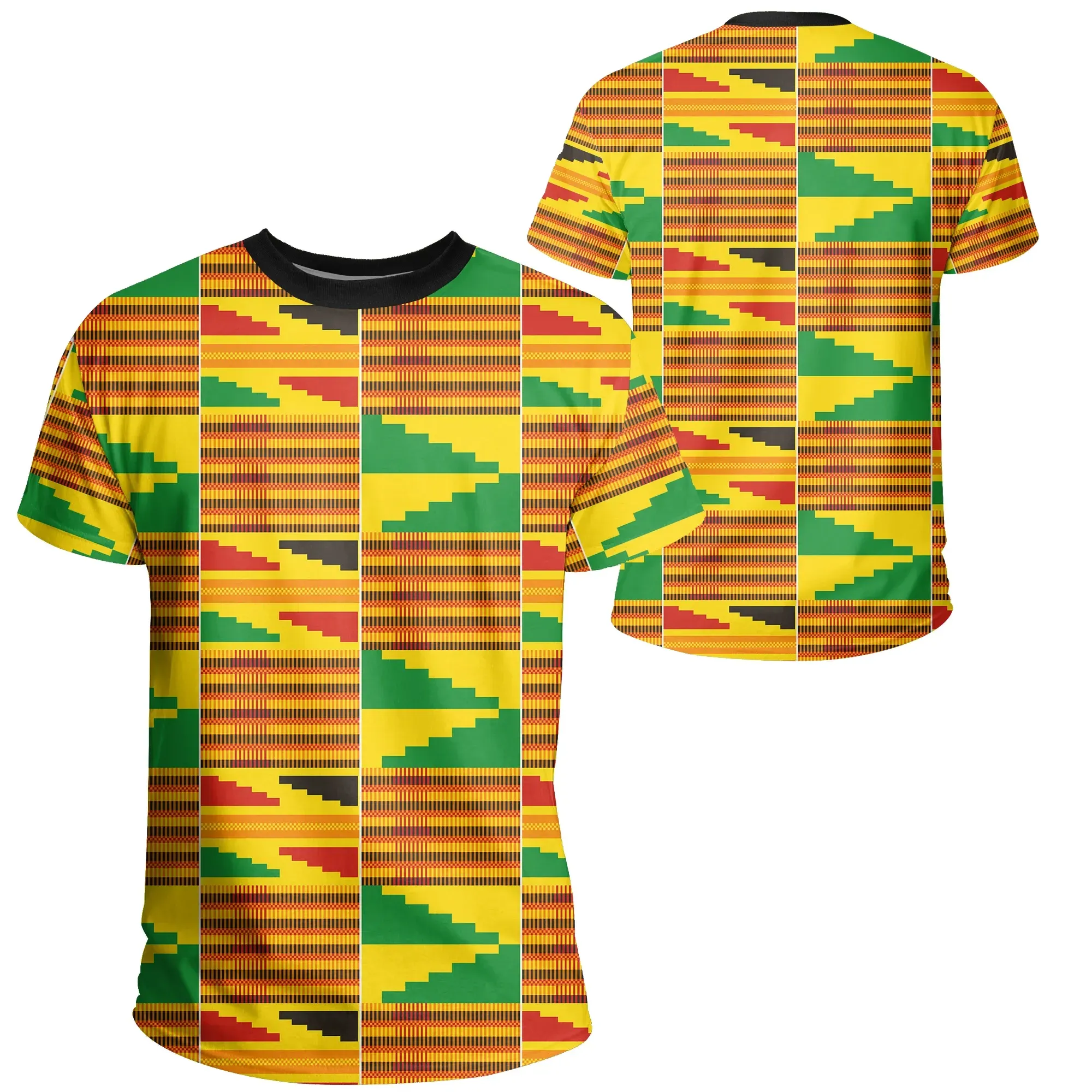 African T-shirt – Light Adwinasa Kente Tee