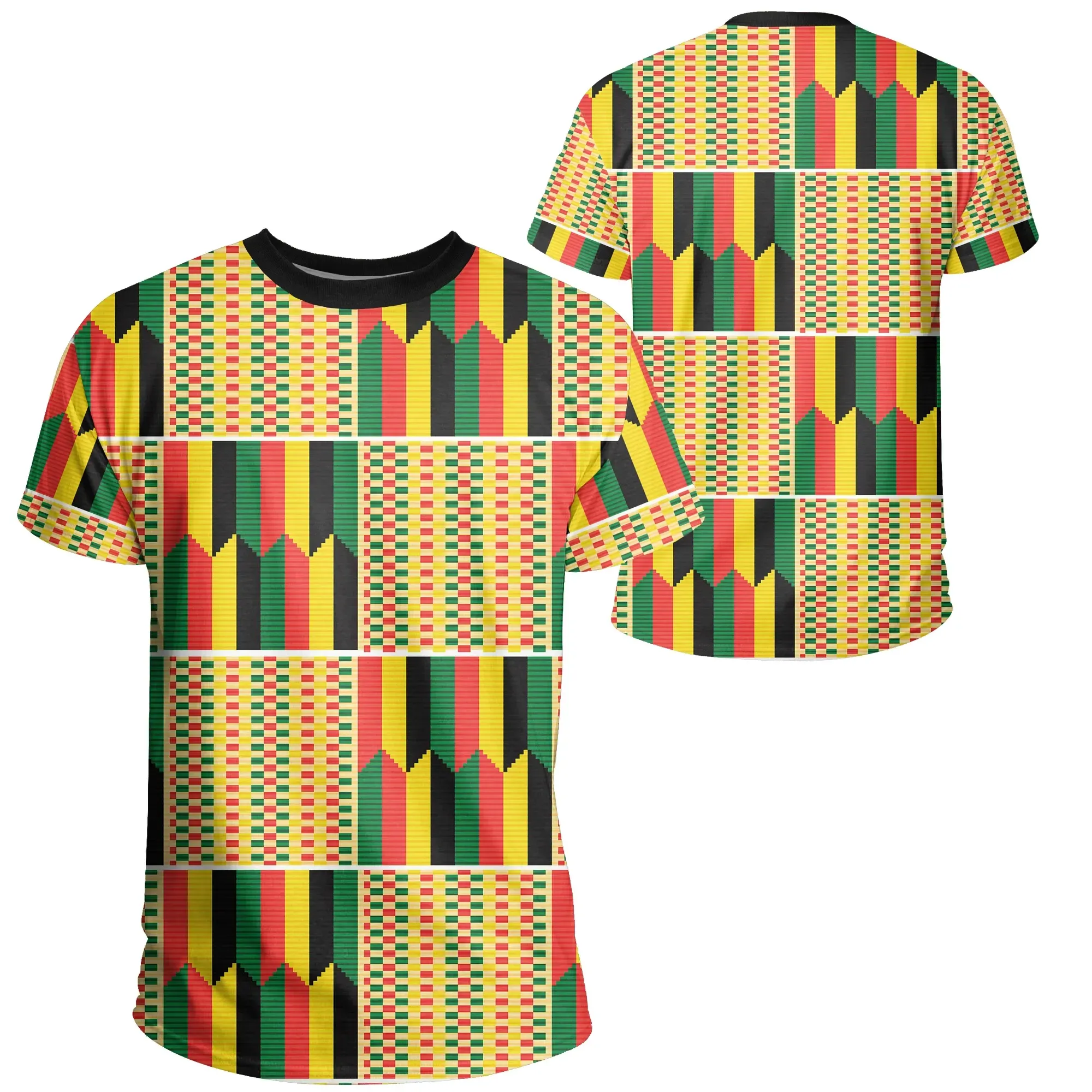 African T-shirt – Light Concept Kente Tee