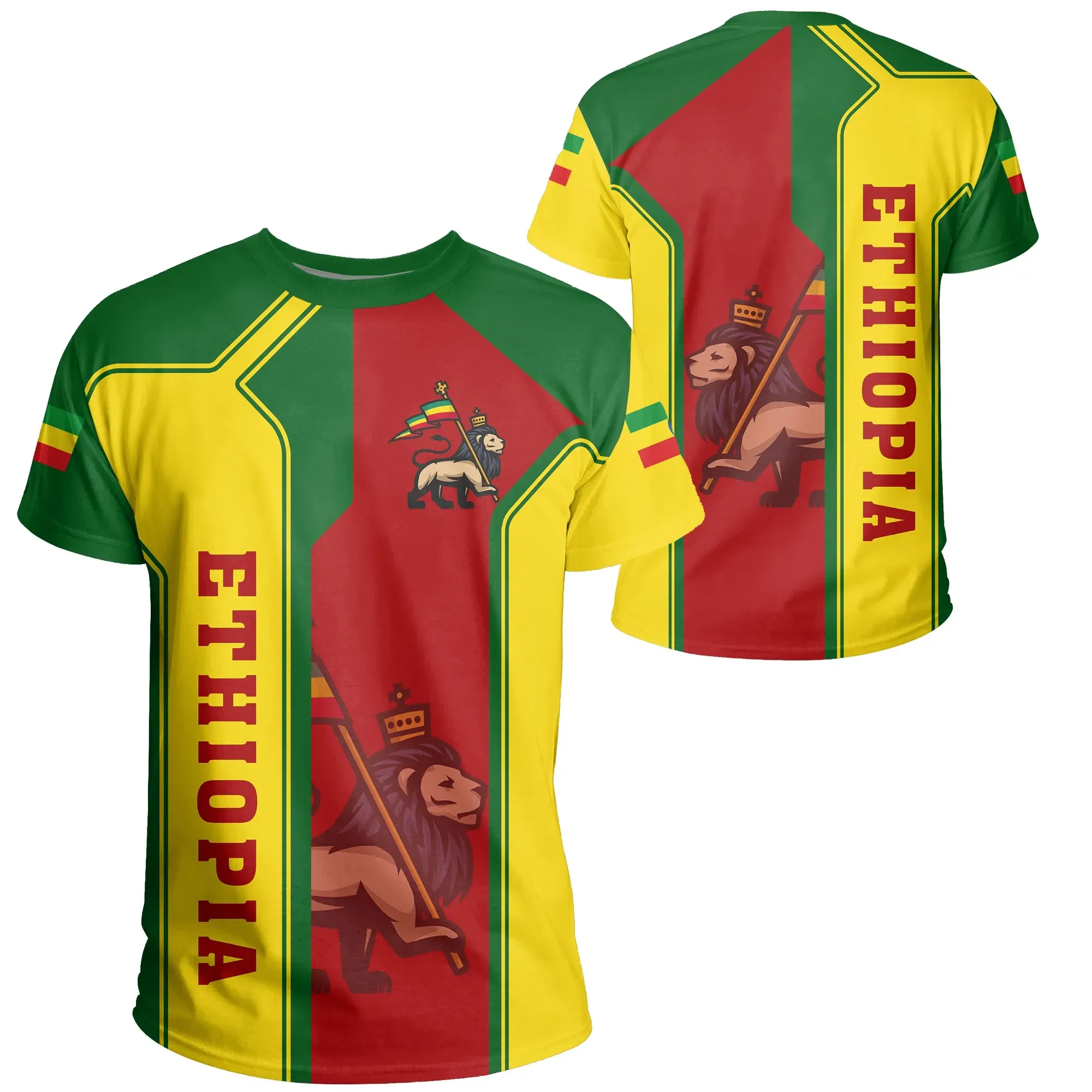 African T-shirt – Lion Of Judah Ethiopian Fifth Style Tee