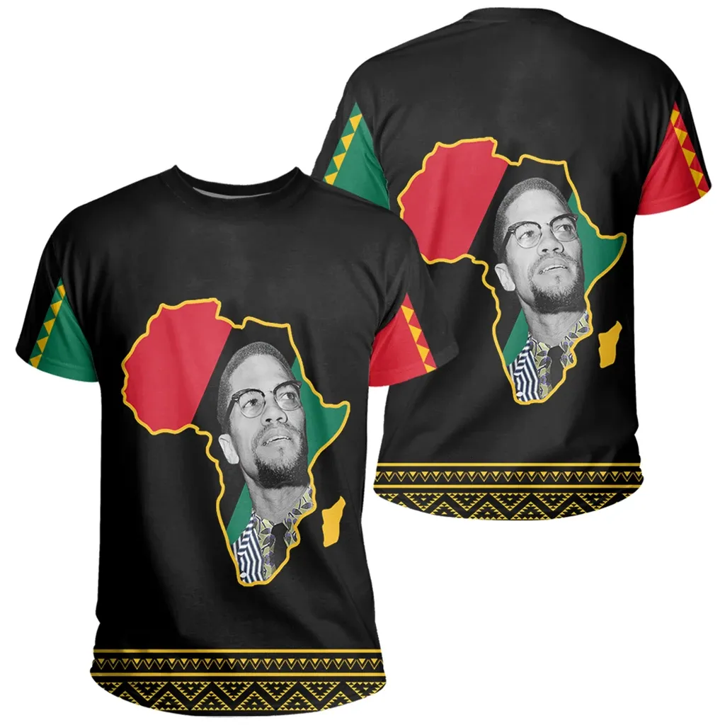 African T-shirt – Malcolm X Black History Month Men Tee