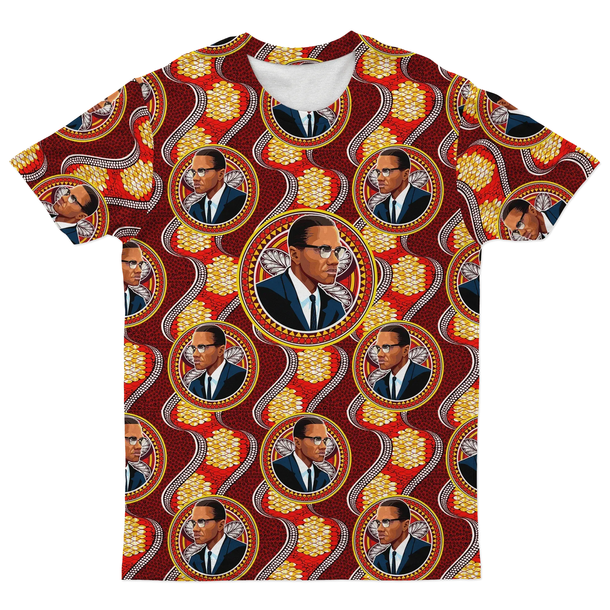 African T-shirt – Malcolm X Fabric Tee