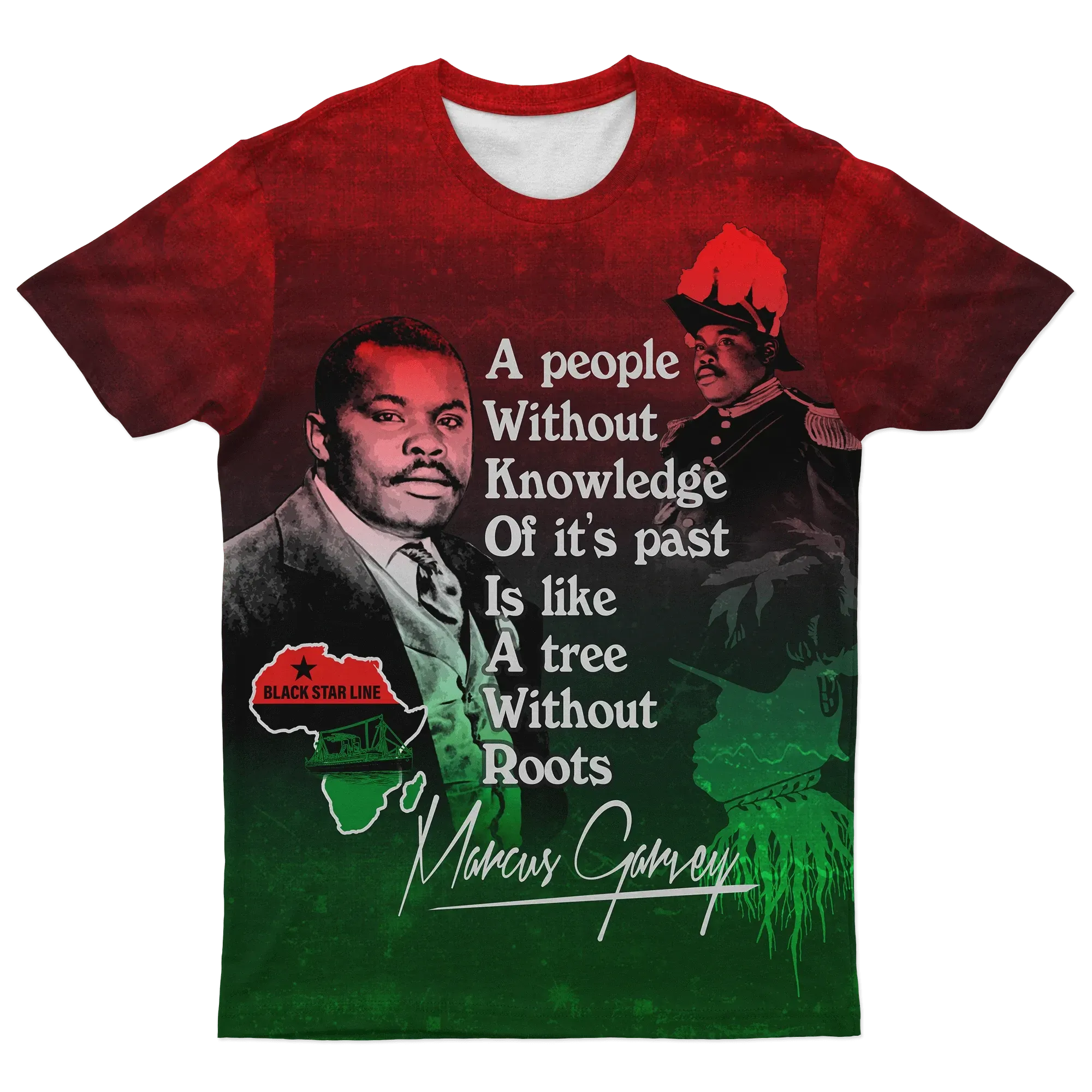 African T-shirt – Marcus Garvey Quotes Tee