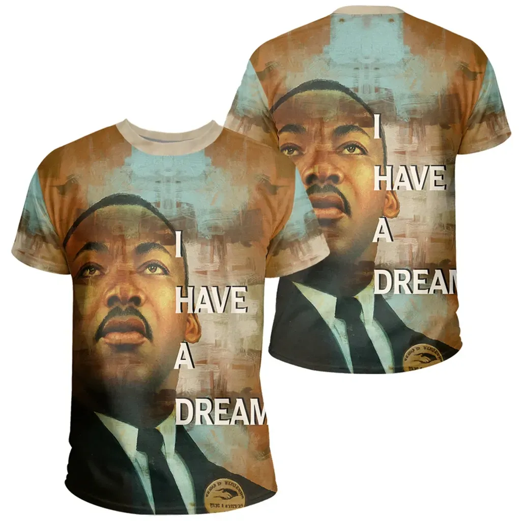 African T-shirt – Martin Luther King Jr. Quote Paint Mix...