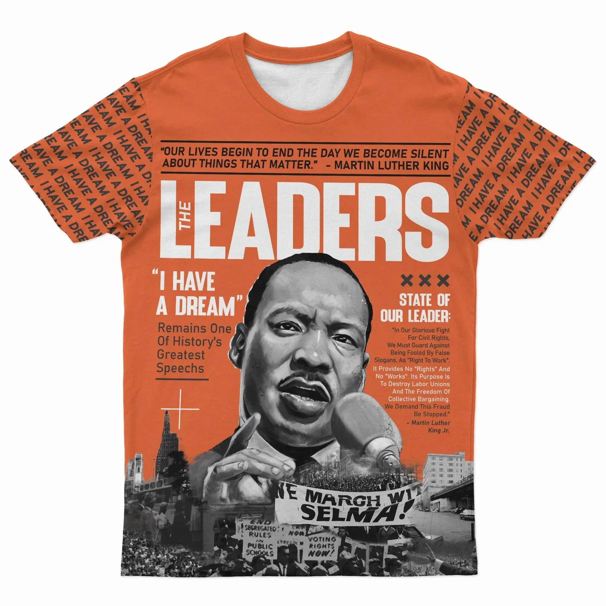 African T-shirt – Martin Luther King Magazine Art Tee