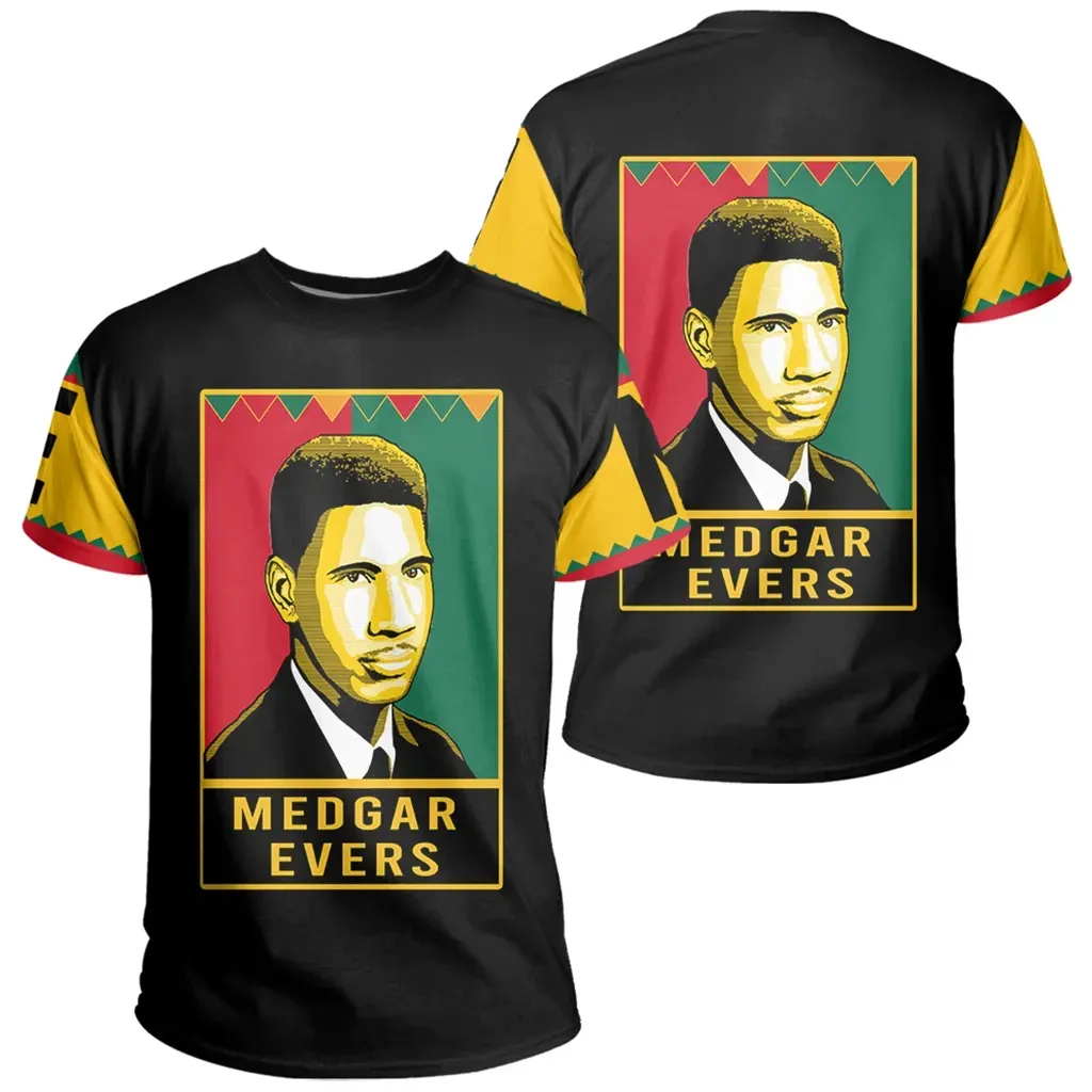 African T-shirt – Medgar Evers Black History Month Men Style...