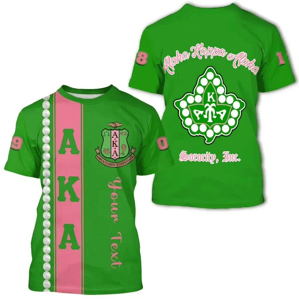 African T-shirt – Personalised AKA Sorority Pearl Cato Style Tee