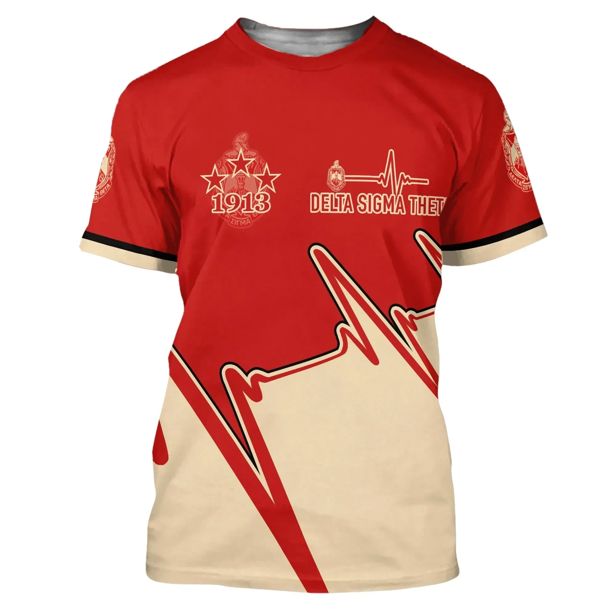 African T-shirt – Personalised Heartbeat Delta Sigma Theta Tee