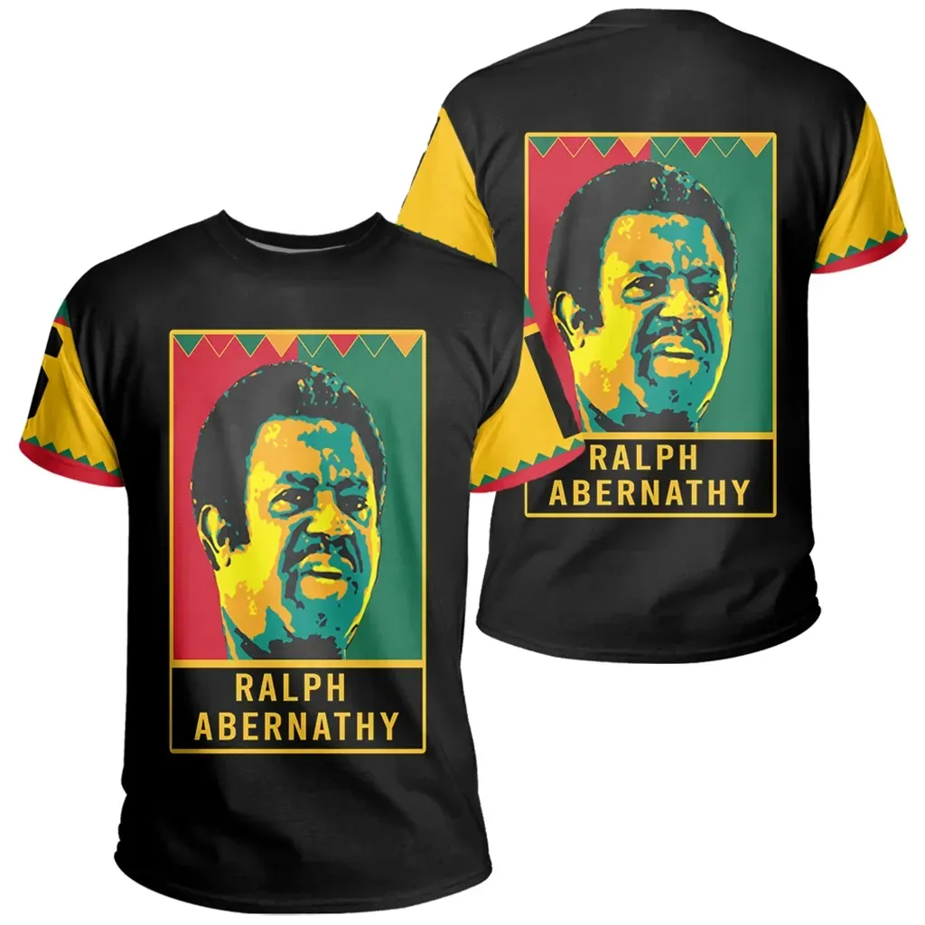 African T-shirt – Ralph Abernathy Black History Month Men Style...