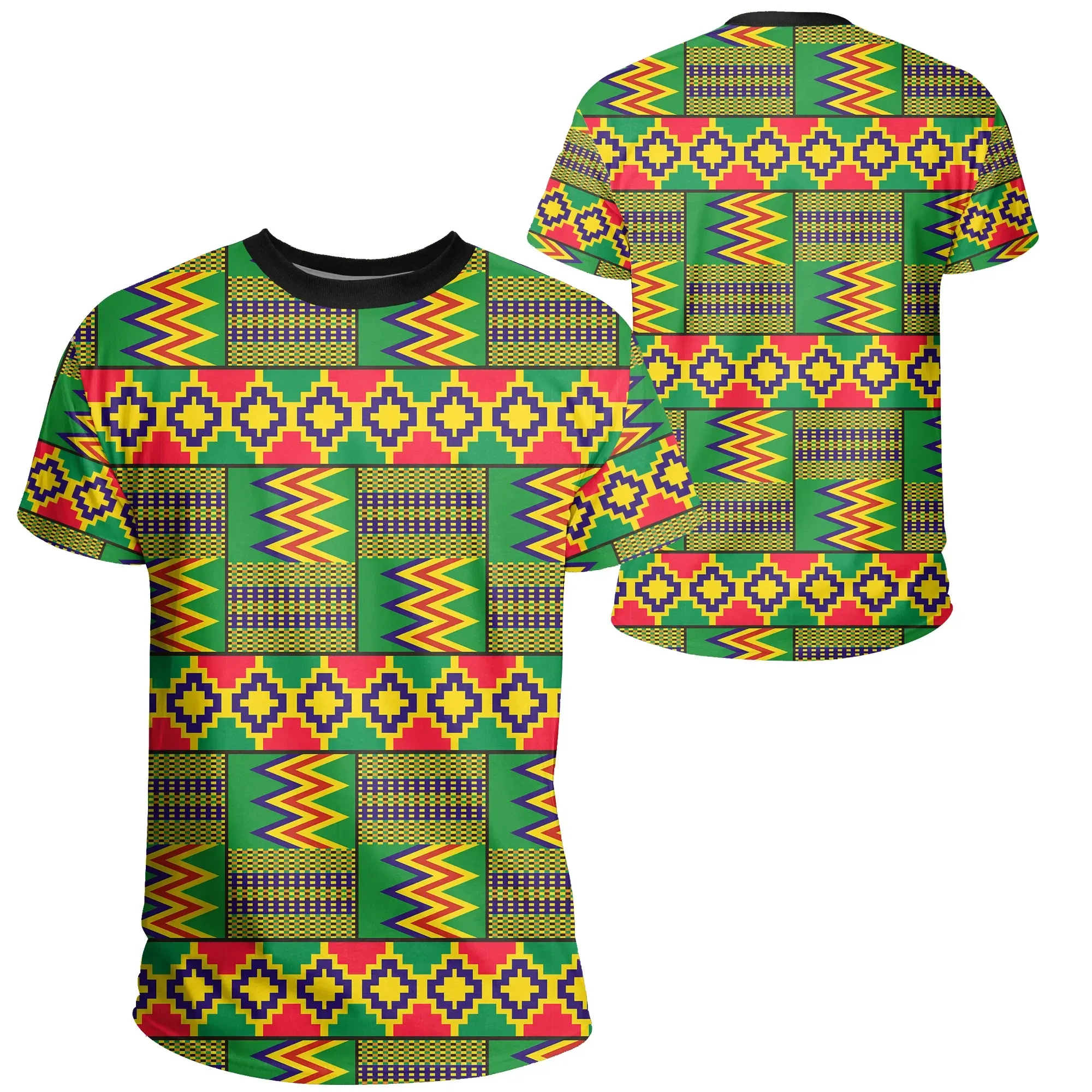 African T-shirt – Reggae Golden Kente Tee