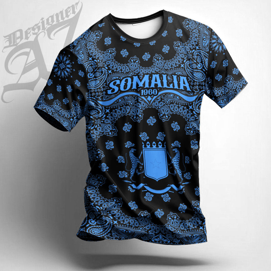 African T-shirt – Somalia Paisley Bandana “Never Out of Date”...