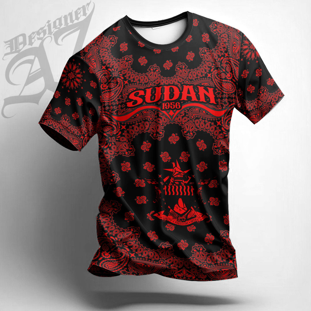 African T-shirt – Sudan Paisley Bandana “Never Out of Date”...