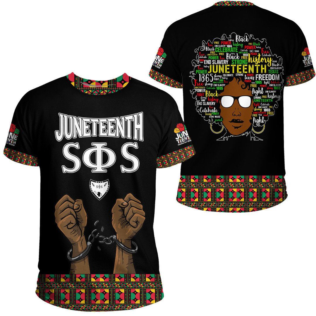 African T-shirt – Iota Phi Lambda Sorority Juneteenth Pattern Tee