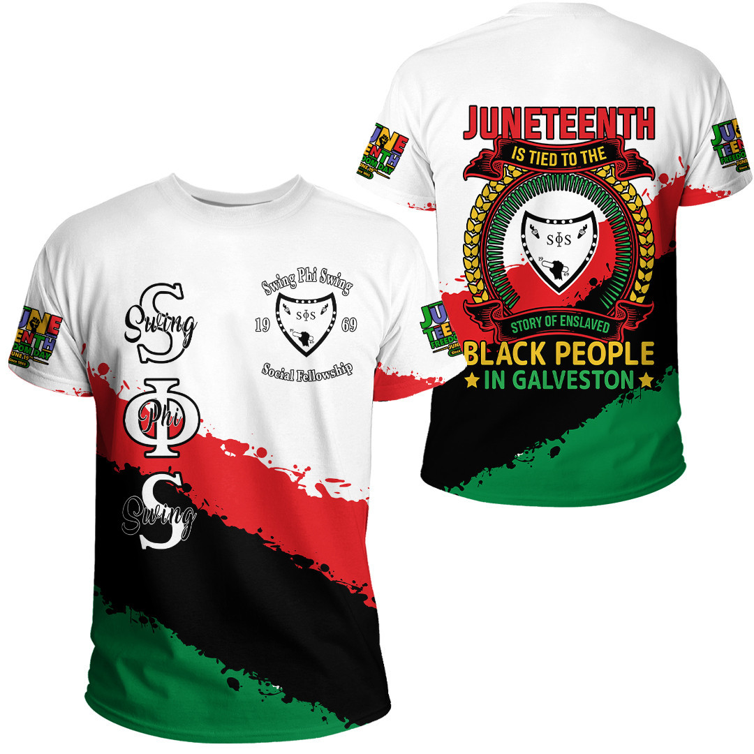 African T-shirt – Swing Phi Swing Social Fellowship Sorority Juneteenth...