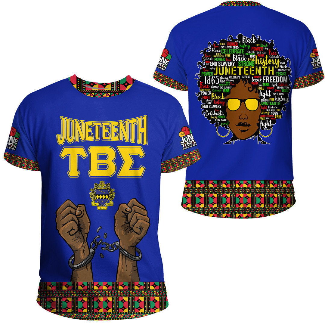 African T-shirt – Tau Beta Sigma Band Sorority Juneteenth Pattern...