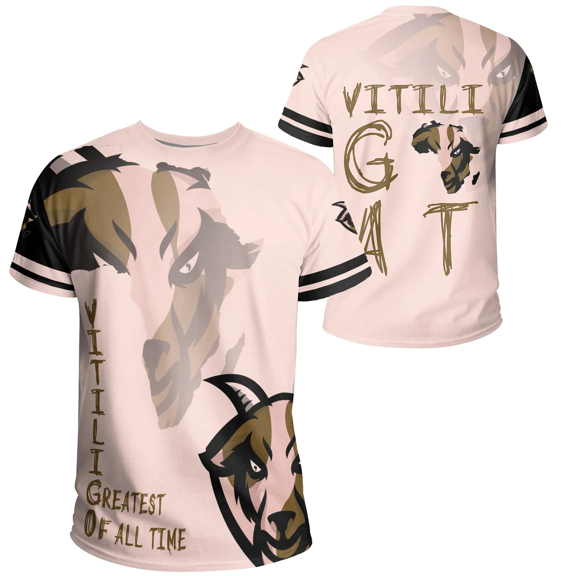 African T-shirt – Vitiligo GOAT Cloth Vitiligoat Iconic Style Tee