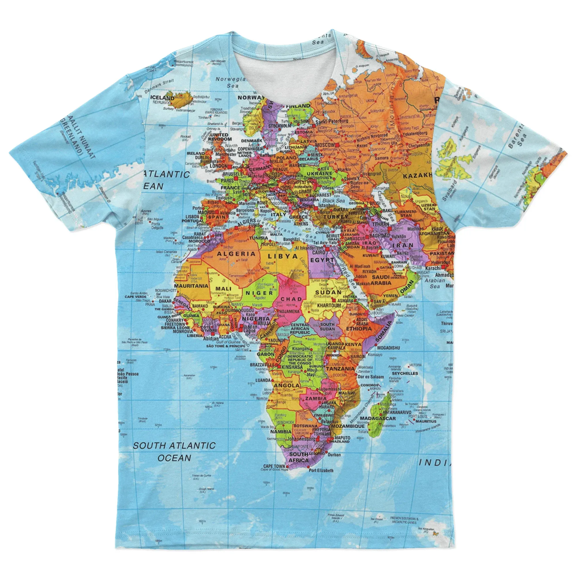 African T-shirt – World Map Africa Tee