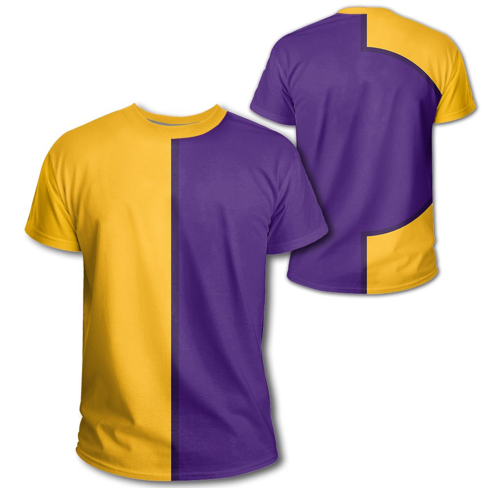 African T-shirt – Yellow Purple Cycle Style Tee