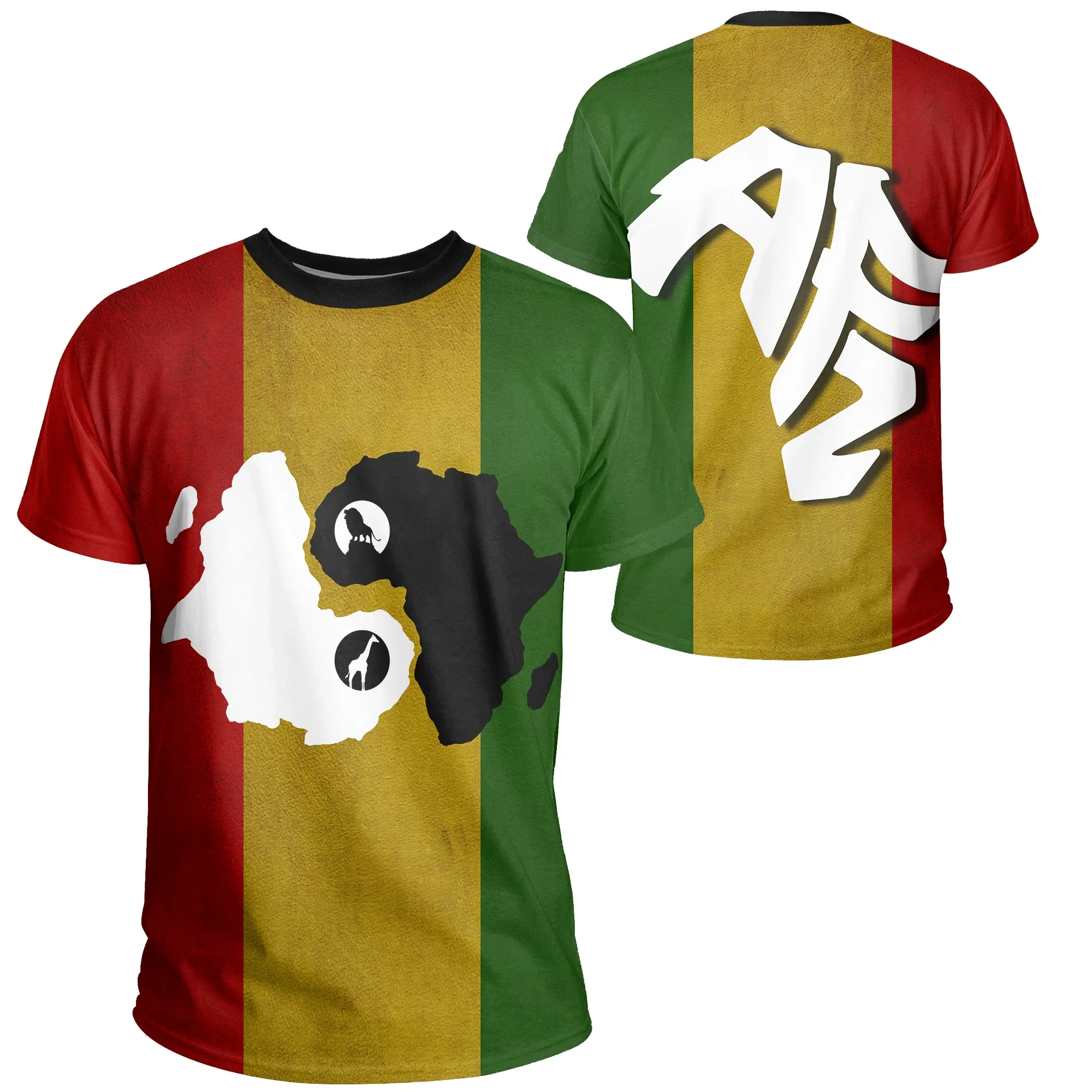African T-shirt – Yin Yang Africa Map Tee