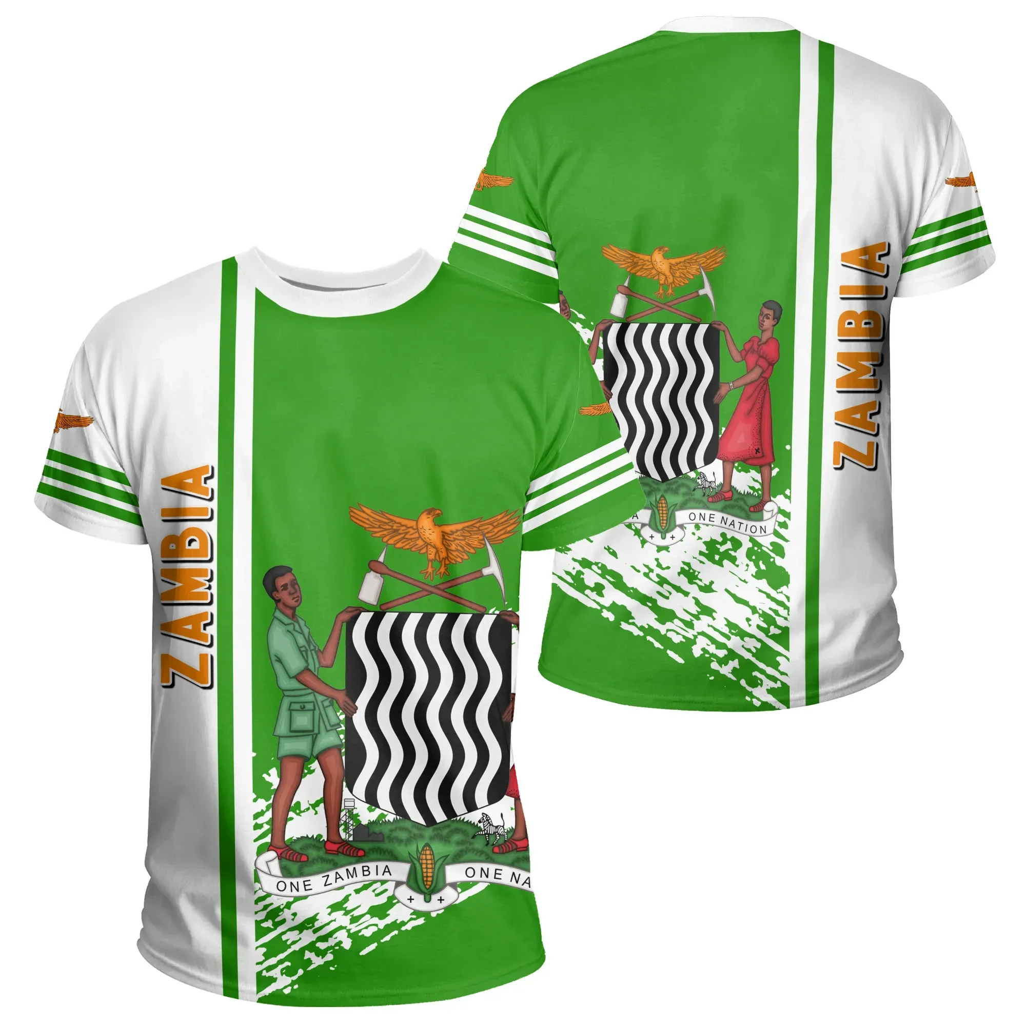 African T-shirt – Zambia Quarter Style Tee