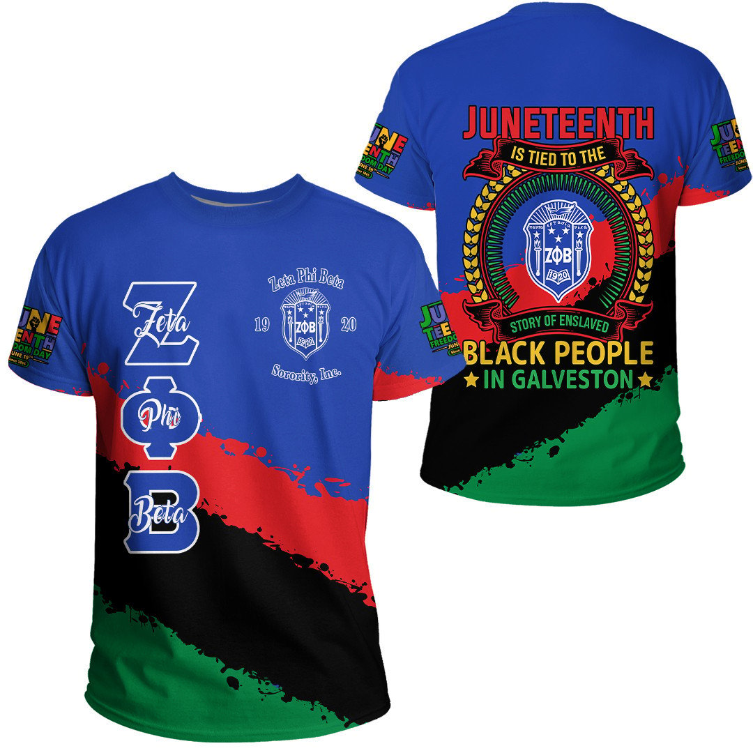 African T-shirt – Zeta Phi Beta Sorority Juneteenth Tee