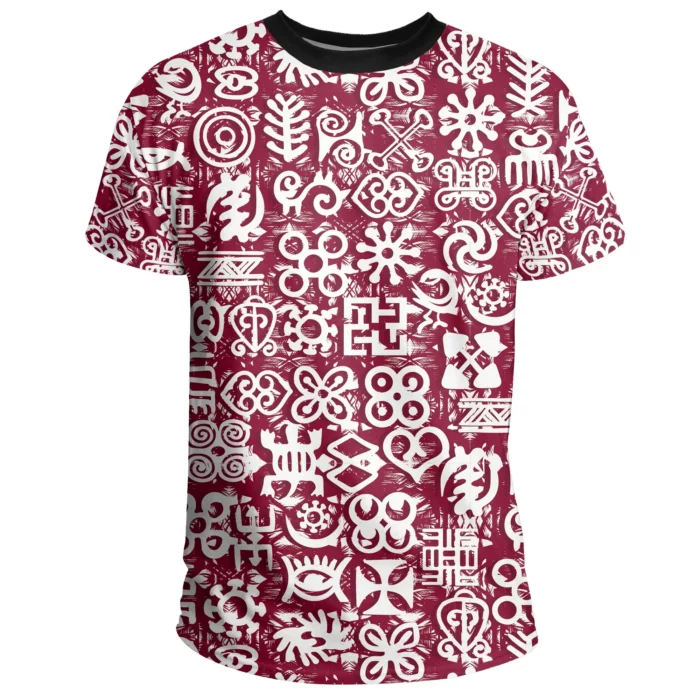 Africa T-shirt – Red Mix Adinkra Tee