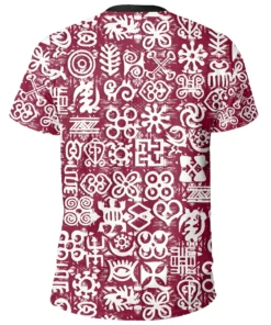 Africa T-shirt - Red Mix Adinkra Tee