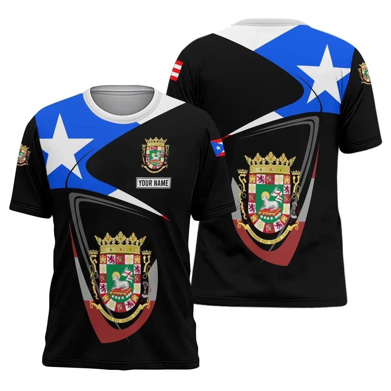 T-shirt – Encanto Rican Personalised Puerto Rico Coqui Frog Flag Color Tee