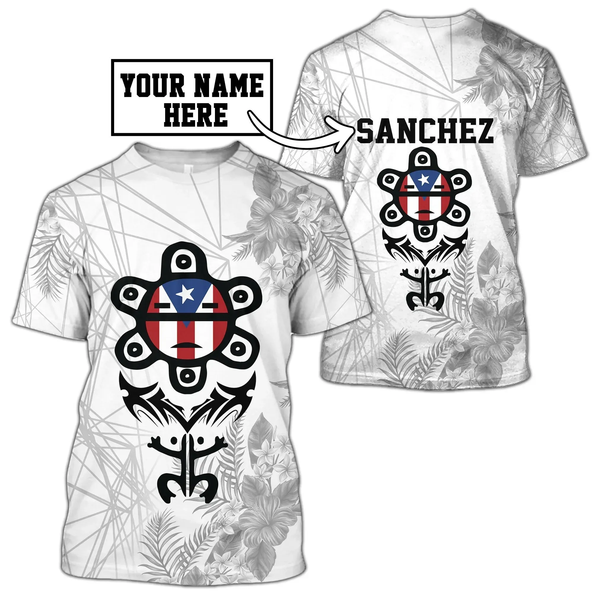 T-shirt – Encanto Rican Personalised Puerto Rico Sol Tee