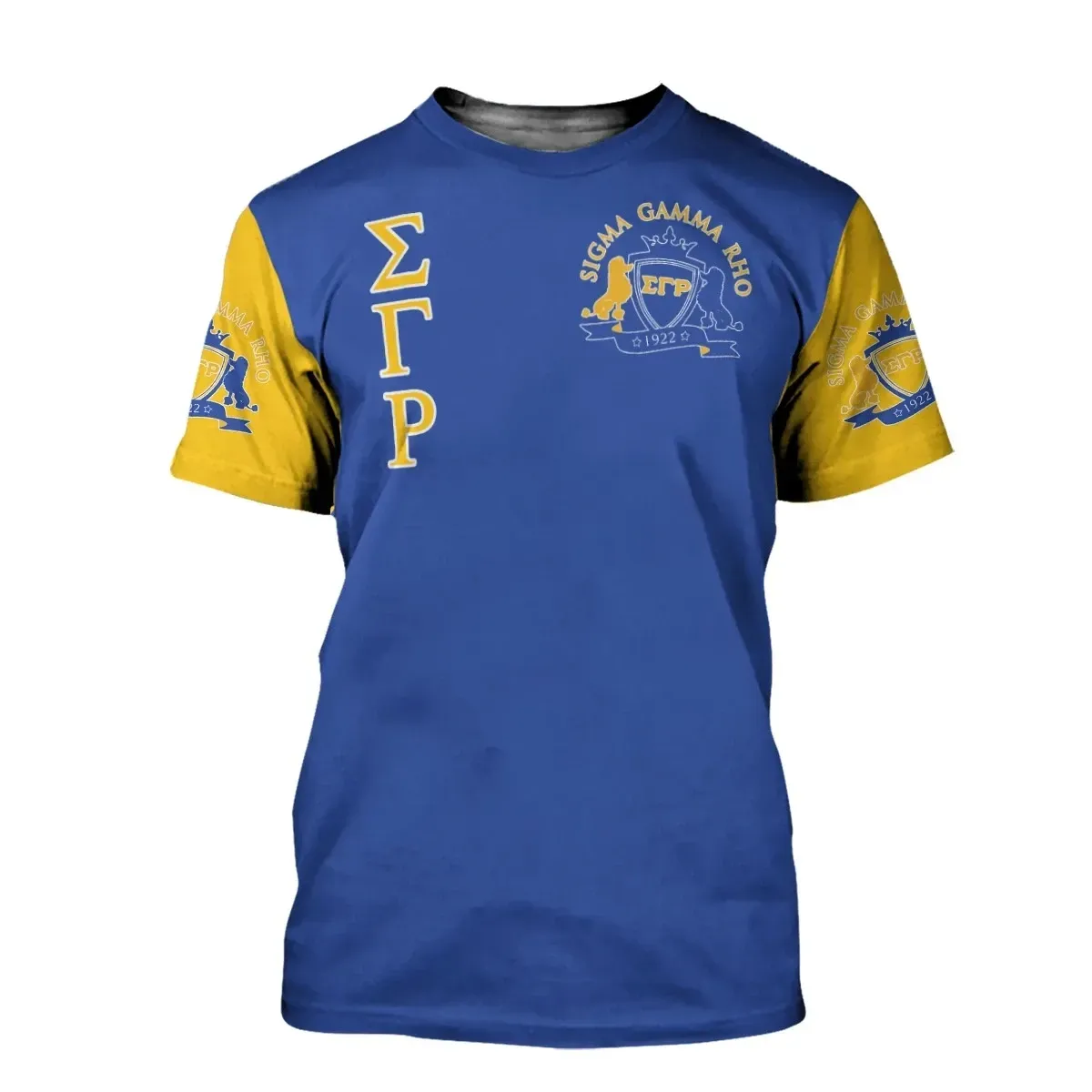 T-shirt – Lux Sigma Gamma Rho Poodle Blue Yellow Tee