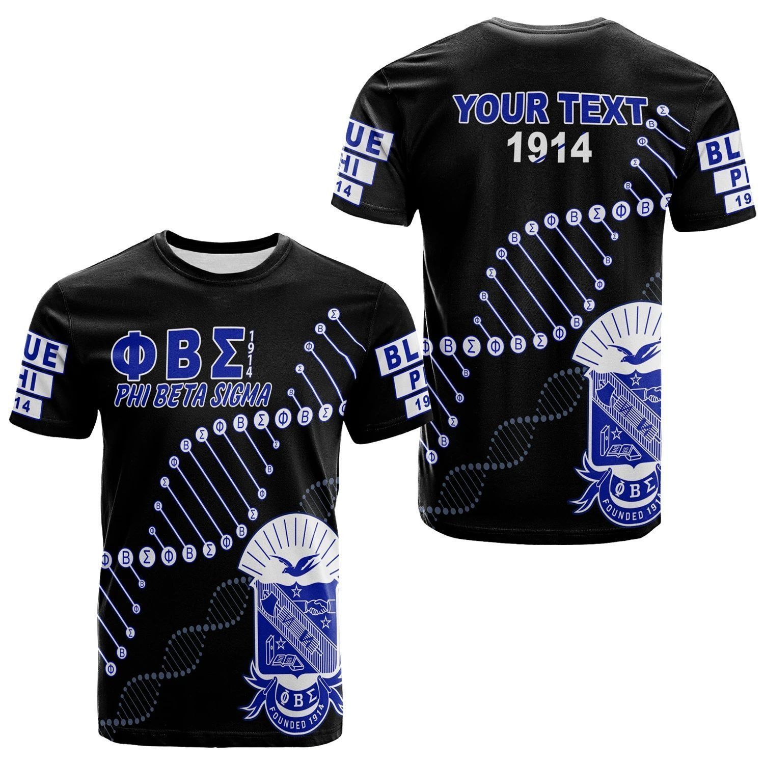 T-shirt – PERSONALIZED PHI BETA SIGMA IN MY DNA BLACK...