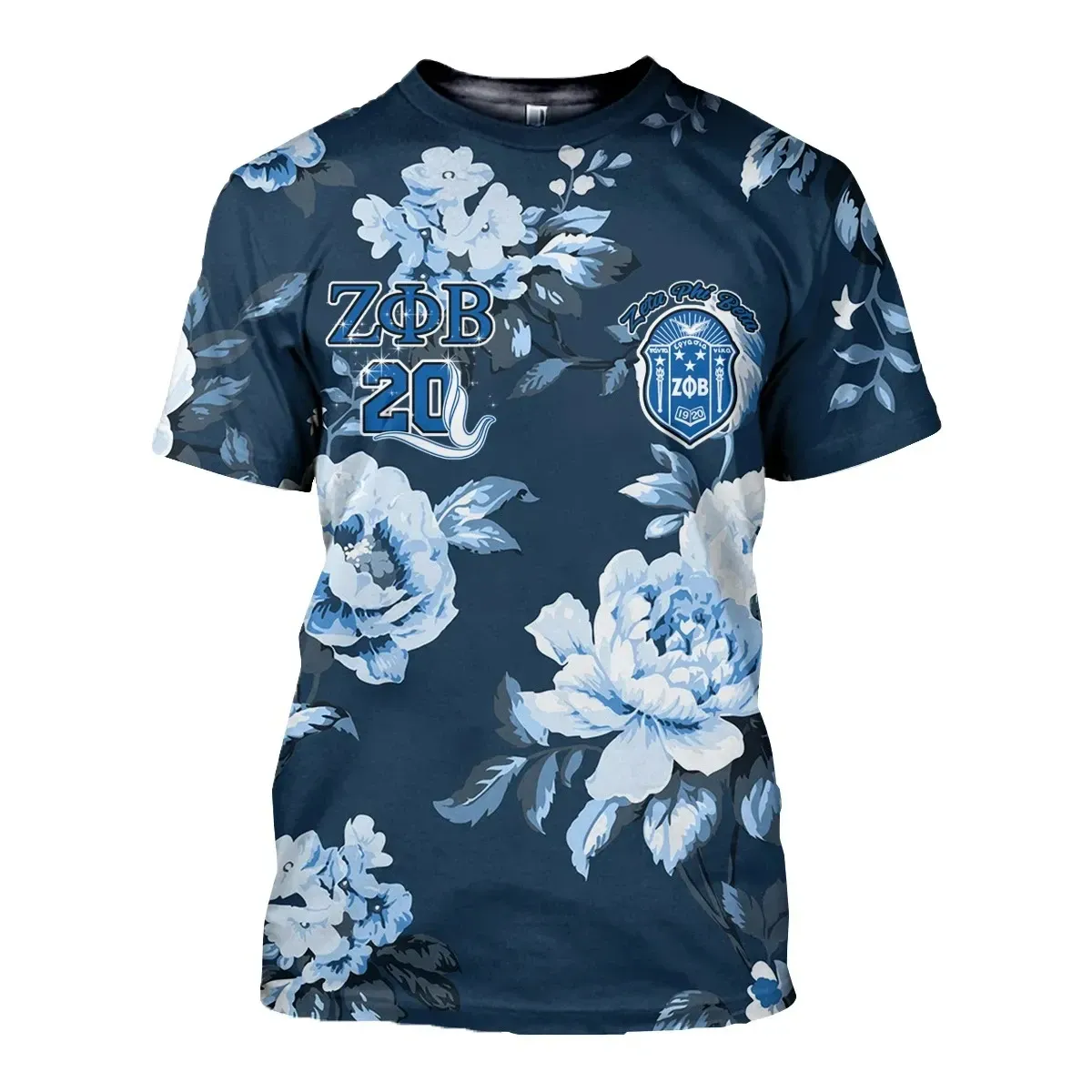 T-shirt – Zeta Phi Beta Blue Rose Girl Tee