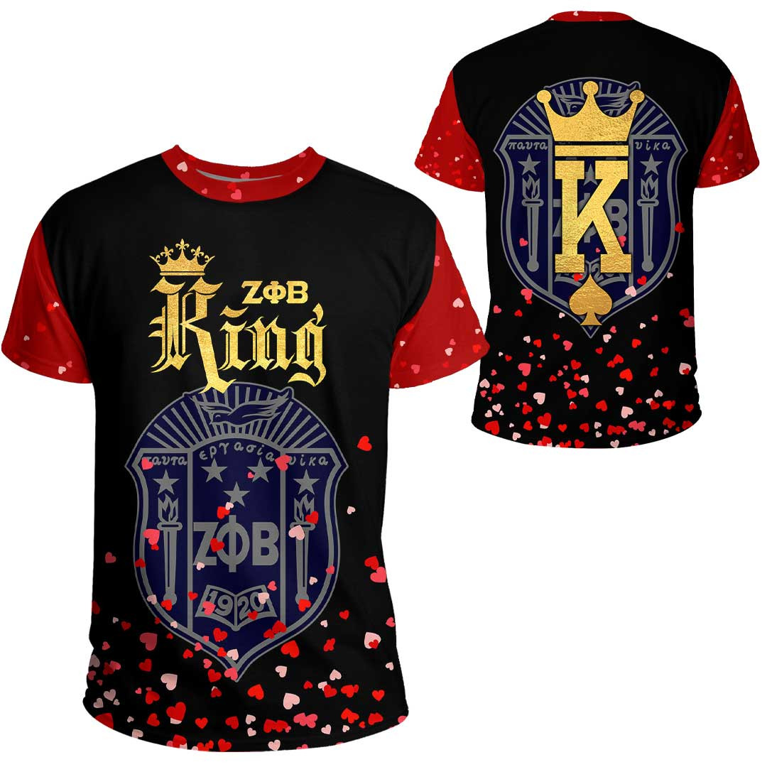 T-shirt – Zeta Phi Beta King and Queen Couple Valentine...