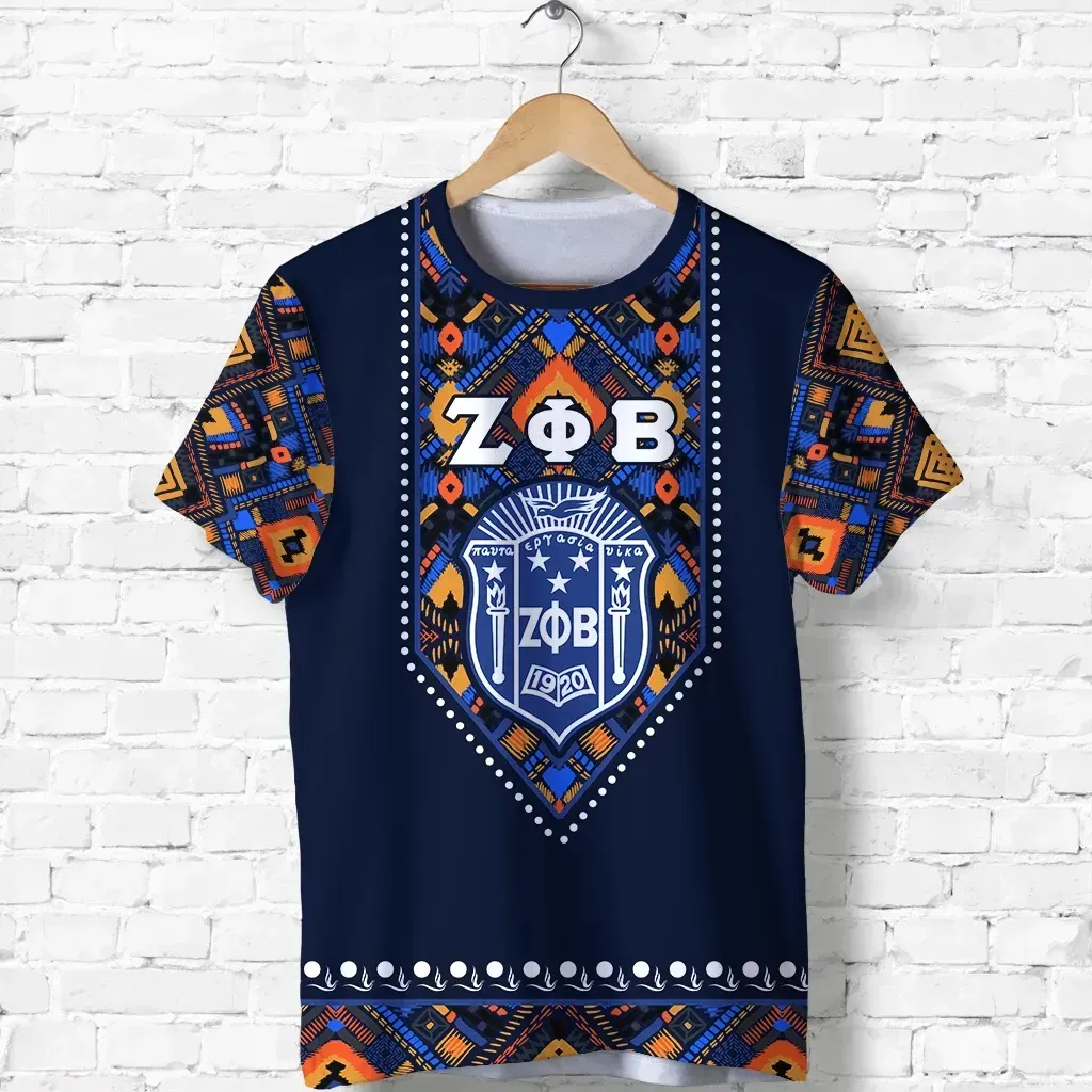 T-shirt – Zeta Phi Beta Pattern Navy Tee