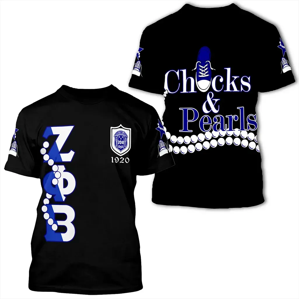 T-shirt – Zeta Phi Beta Pearls K.H Chucks And Pearls...