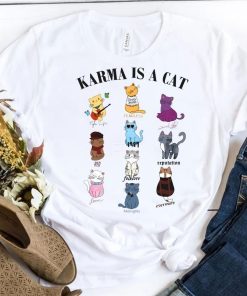 Karma is A Cat Shirt Taylor Eras T-shirt Swiftie Cat...