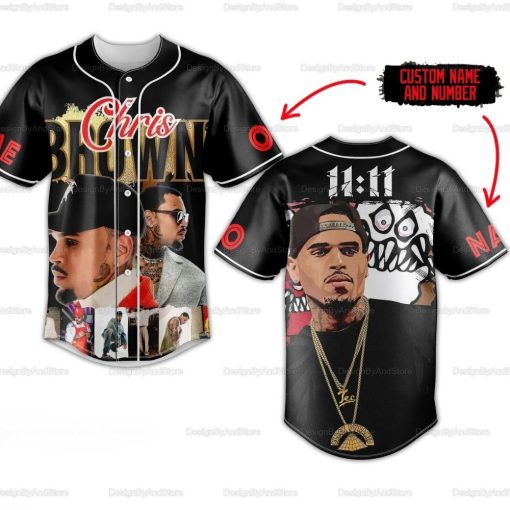 Chris Brown 11 11 Jersey Chris Brown Baseball Personalized Shirt