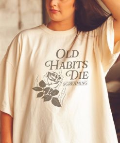 Old Habits Die Screaming Black Dog Tee