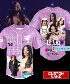 Custom Olivia Rodrigo Baseball Jersey Guts World Tour Shirt