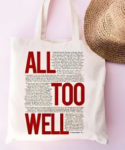All Too Well Tote Bag Taylor Swift Concert