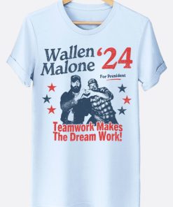 Wallen Malone 2024 for President Funny 24 Election Graphic Tee