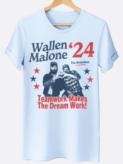 Wallen Malone 2024 for President Funny 24 Election Graphic Tee